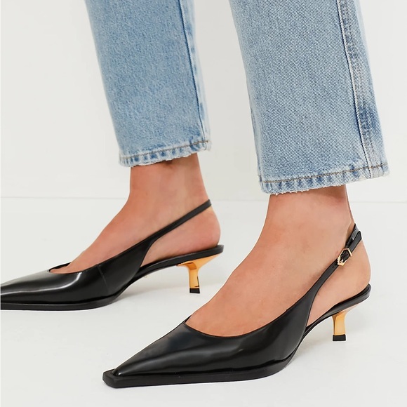 Shutz Shoes - SCHUTZ Daria black slingback pumps (size 7.5)